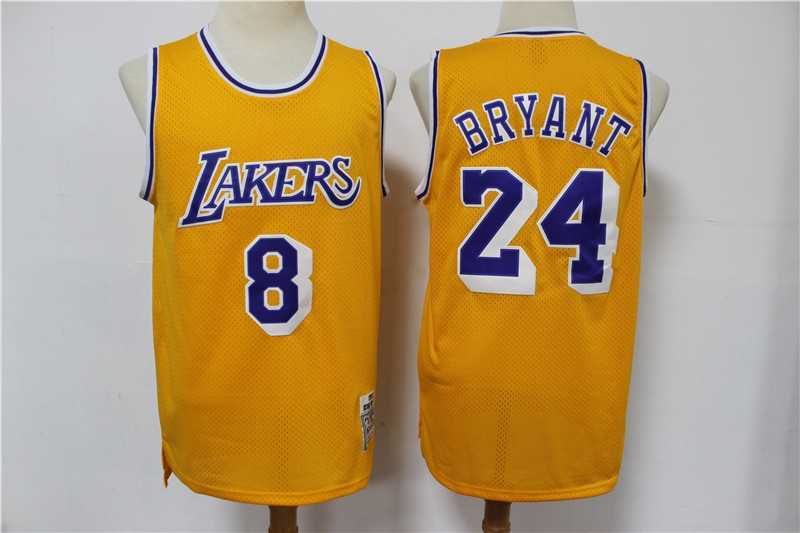 Lakers 8 & 24 Kobe Bryant Yellow 2020 Hardwood Classics Jersey,We sell and wholesale Lakers 8 & 24 Kobe Bryant Yellow 2020 Hardwood Classics Jersey on line form chian!